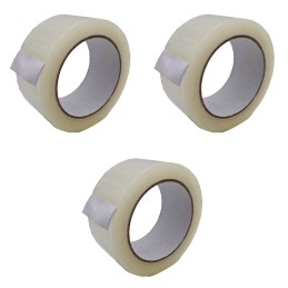 lot de 3 Rouleaux Adhésifs Standards : 48 mm X 100 mètres Transparent en Polypropylène 25 microns