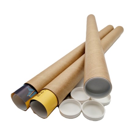 tube en carton pour affiches et posters au format 5x64 cm