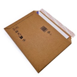 pochette carton avec bande adhésive : 25x36 cm kraft