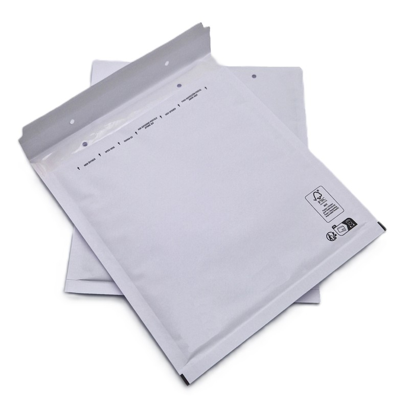 Pochettes ( enveloppes ) à bulles E/5 : 210 x 265 mm en kraft BLANC bulle 10 mm