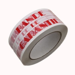 Rouleaux Adhésifs "Bande de garantie" SILENCIEUX : 48 mm X 100 mètres blanc