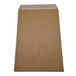 Pochettes E4 280 x 400 mm sans fenêtre Kraft 90gr bande adhésive