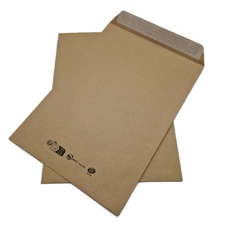 Pochettes C4 229 x 324 mm sans fenêtre Kraft 90 gr