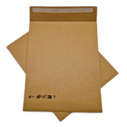 Pochettes à soufflets 30 mm 24 : 260 x 330 mm Kraft 120 gr avec bande adhésive